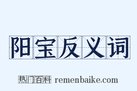 阳宝反义词是什么意思的图片